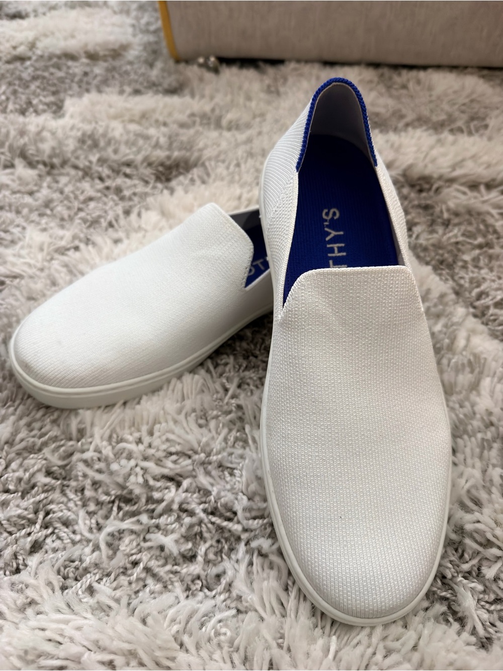 Rothy’s White The Original Slip-On Canvas Sneaker Women’s Size 8.5